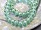 *25* 6x9mm Antique Gold Washed Green Aqua Fire Polished Rondelle Beads
